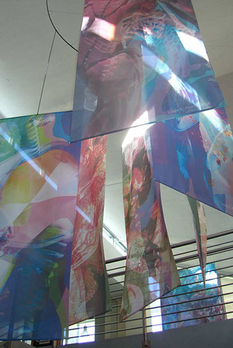 Interior graphics for UCSD Biomedical Library. Linda Nye Visualizing Nature